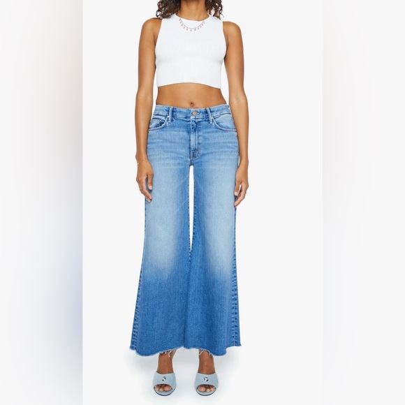 Mother MOTHER Denim Jeans The Roller Fray wash-Fan Favorite Wide Leg size 27 - Picture 1 of 12